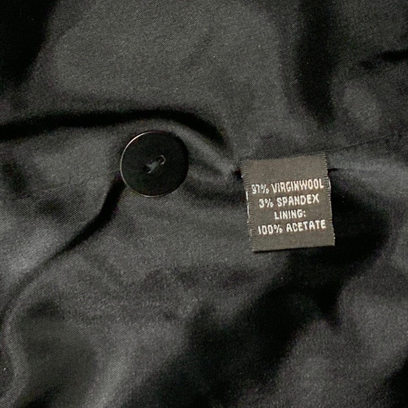 Ellen Tracy - Black VirginWool Blazer Jacket Size12 - Picture 3 of 7